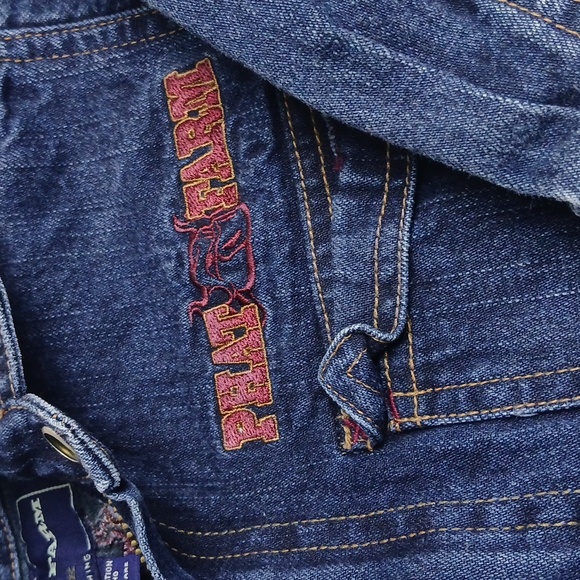 RARE Vintage 90s Phat Farm Denim Jumpsuit‎ One Piece Coveralls 4 KIDS - Picture 5 of 9